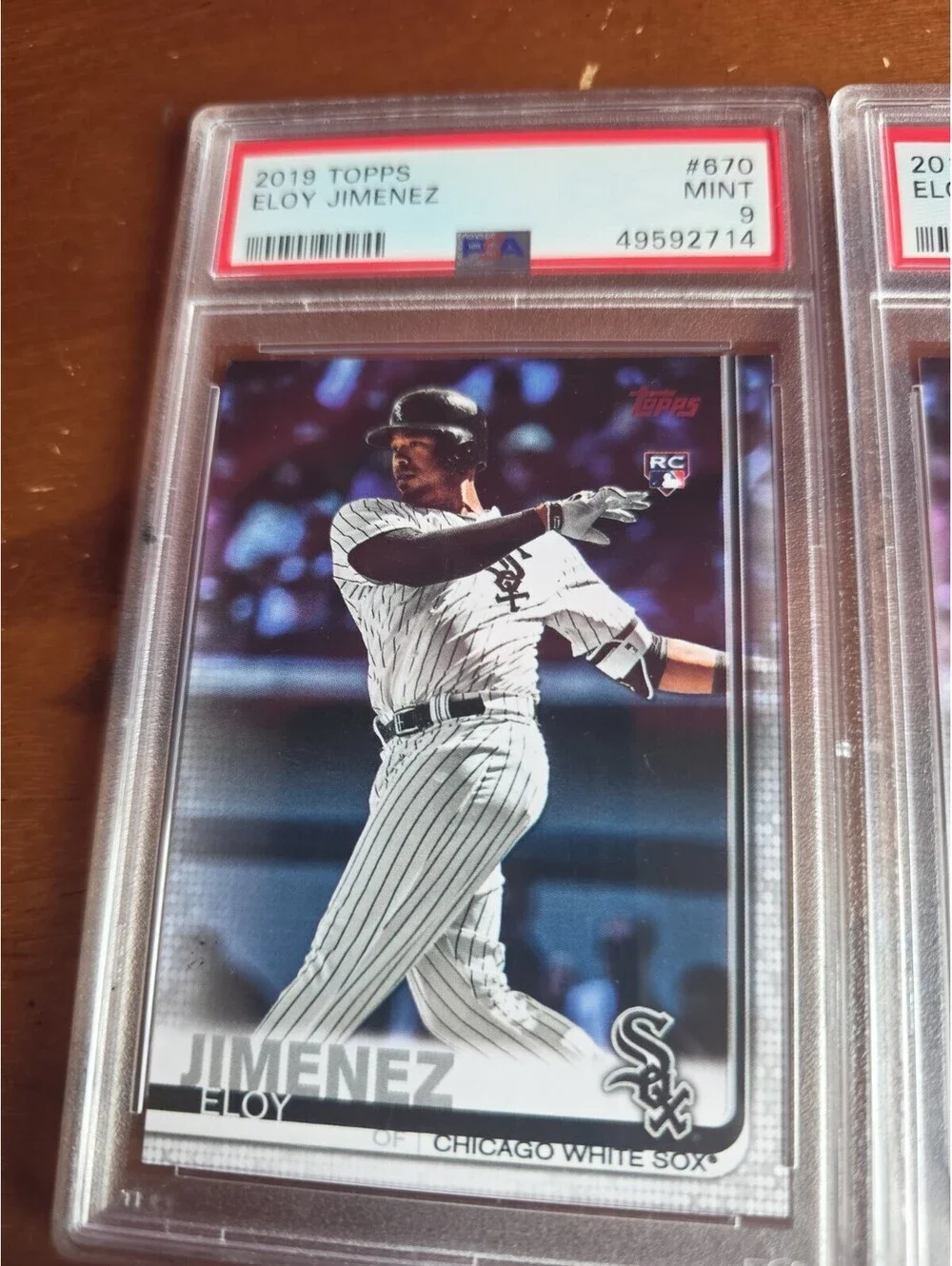 2019 TOPPS #670 ELOY JIMENEZ RC ROOKIE PSA 9 Lot 5 Cards Sepia Rainbow Foil